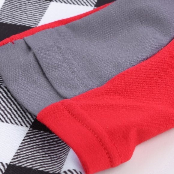 Christmas Tree Plaid Pattern Asymmetric Zip Hoodie light weight - Picture 8 of 12